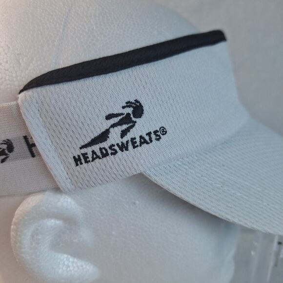 Angola Rugby Visor Hat Cap White One Size Coolmax Headsweats Elastic Band - Picture 7 of 9